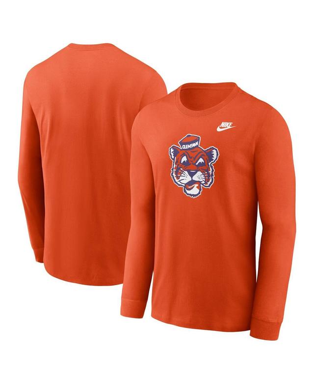 Nike Mens Orange Clemson Tigers Legacy Primary Logo Long Sleeve T-Shirt Product Image