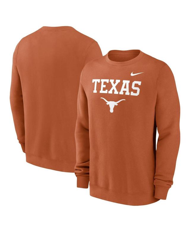 Nike Mens Texas Orange Texas Longhorns Primetime Primary Stack Pullover Sweatshirt Product Image