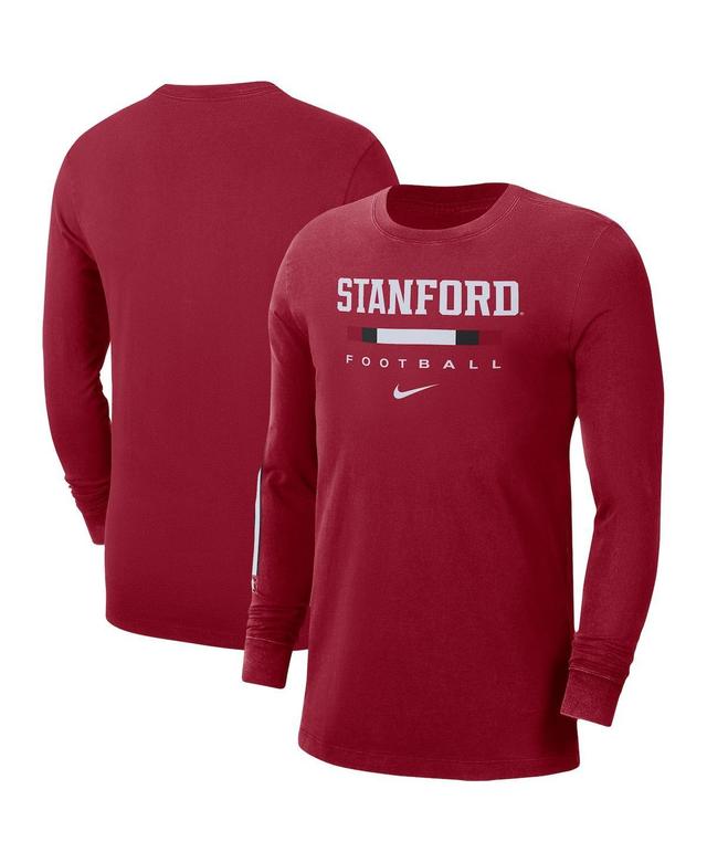 Mens Nike Cardinal Stanford Cardinal Word Long Sleeve T-Shirt Product Image