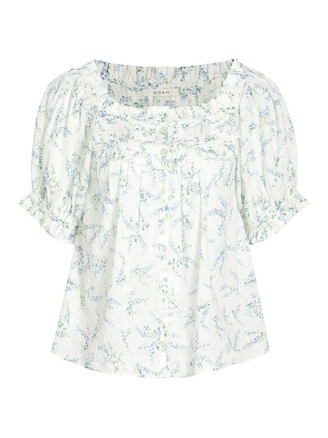 Womens Farley Floral Cotton-Blend Top Product Image