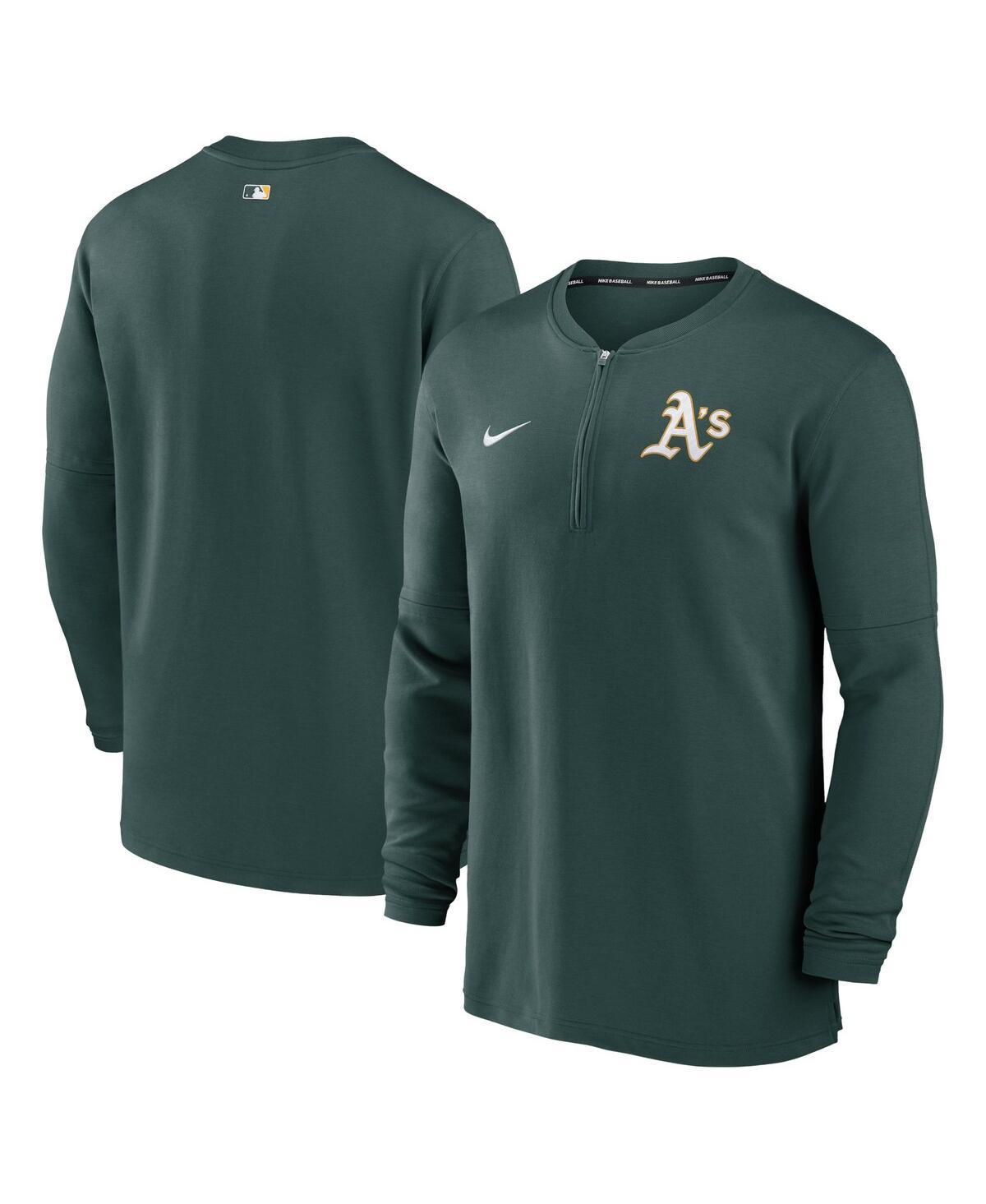 Mens Nike Green Oakland Athletics Authentic Collection Game Time Performance Quarter-Zip Top Product Image