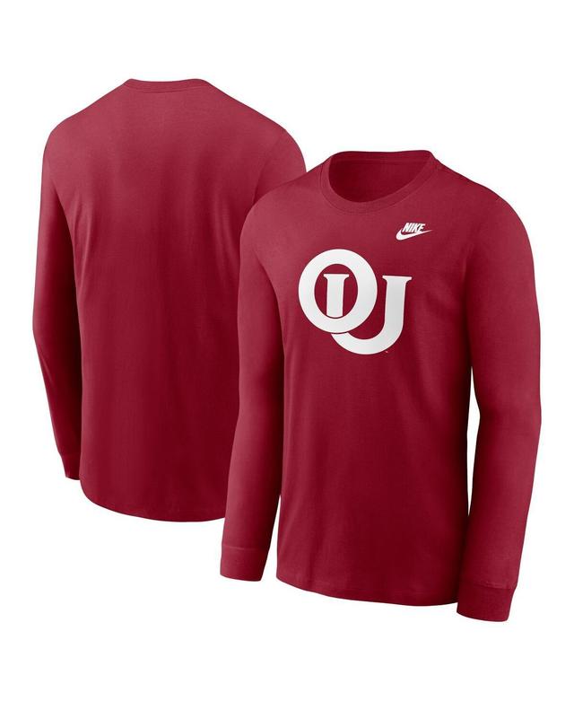 Nike Mens Crimson Oklahoma Sooners Legacy Primary Logo Long Sleeve T-Shirt Product Image