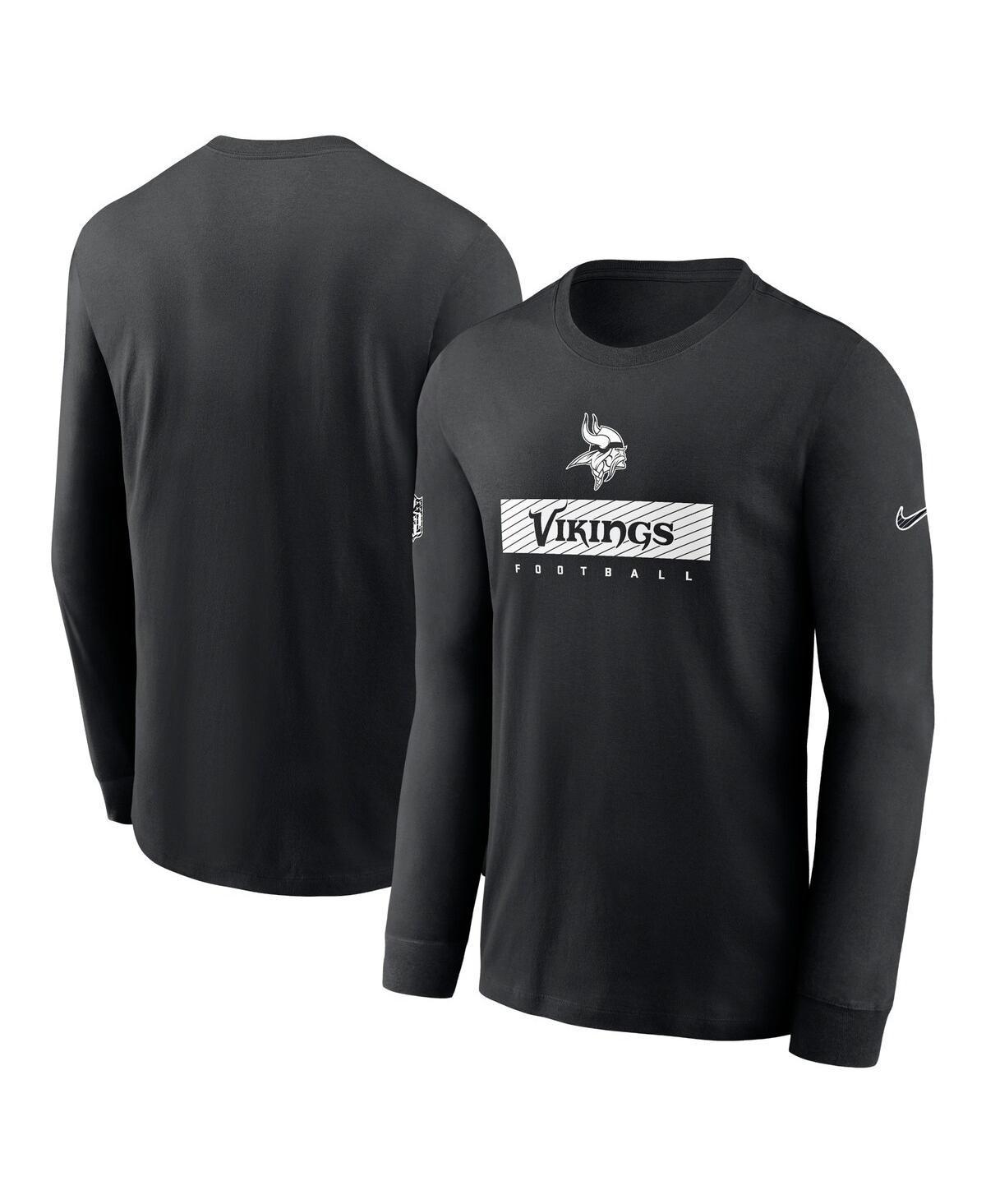 Nike Mens Black Minnesota Vikings Sideline Performance Long Sleeve T-Shirt Product Image