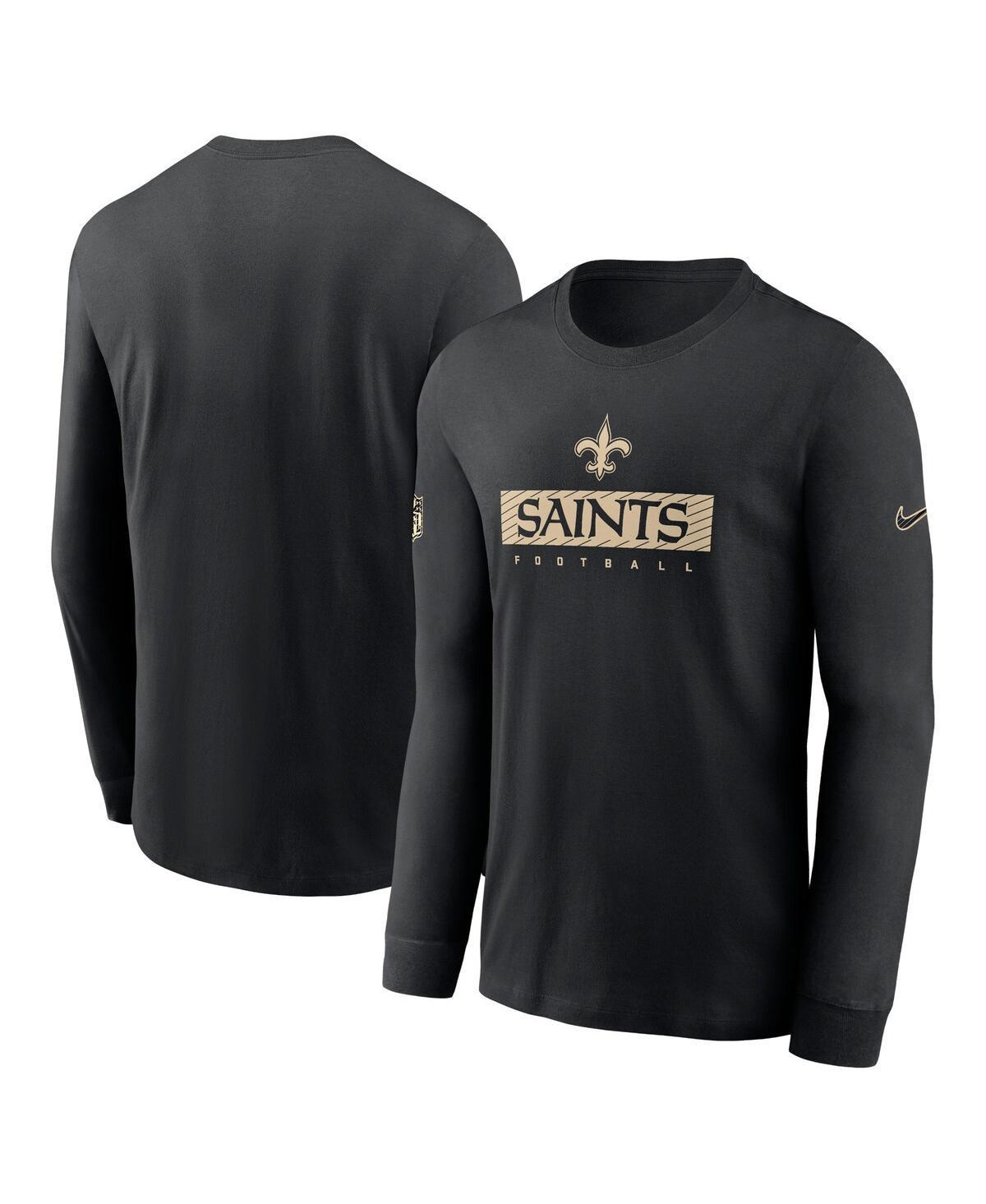 New Orleans Saints Sideline Team Issue Nike Men's Dri-FIT NFL Long-Sleeve T-Shirt Product Image