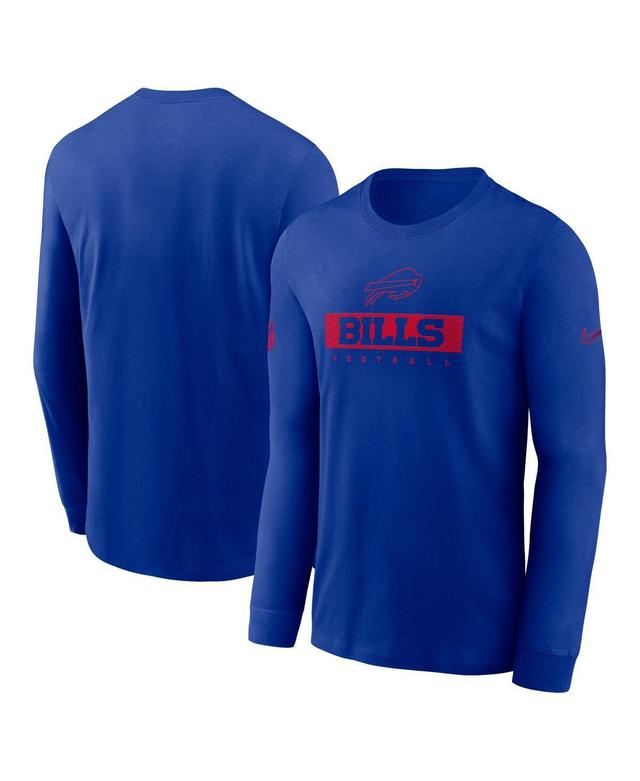 Nike Mens Royal Buffalo Bills Sideline Performance Long Sleeve T-Shirt Product Image