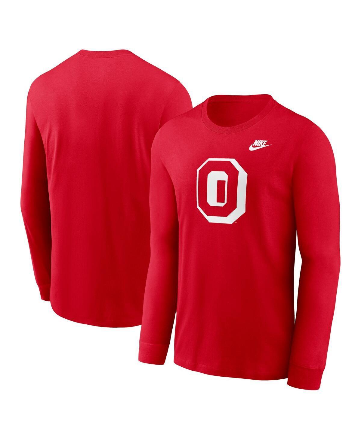 Ohio State Buckeyes Legacy Primary Logo Nike Men's College Long-Sleeve T-Shirt Product Image