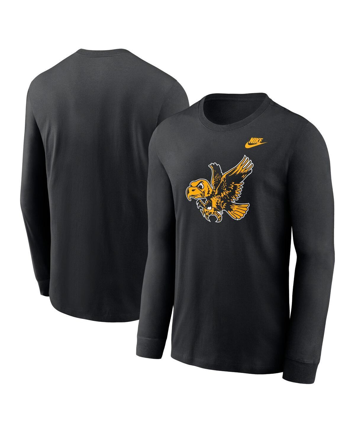 Nike Mens Black Iowa Hawkeyes Legacy Primary Logo Long Sleeve T-Shirt Product Image