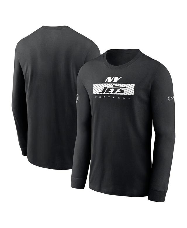 NIKE New York Jets Sideline Team Issue  Men's Dri-fit Nfl Long-sleeve T-shirt In Black Product Image