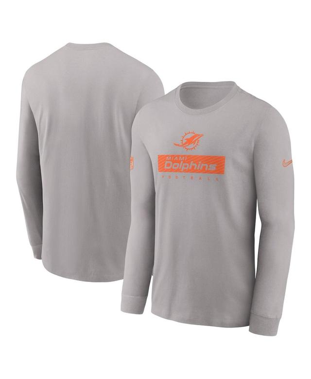 Miami Dolphins Sideline Team Issue Nike Men's Dri-FIT NFL Long-Sleeve T-Shirt Product Image