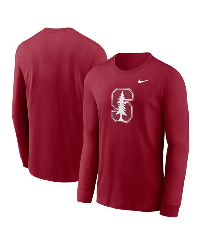 Nike Mens Cardinal Stanford Cardinal Primary Logo Long Sleeve T-Shirt Product Image