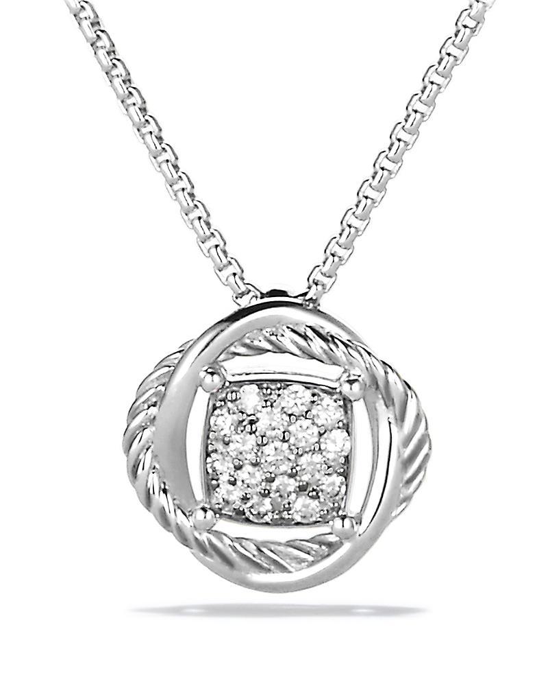 Womens Infinity Pendant Necklace in Sterling Silver Product Image