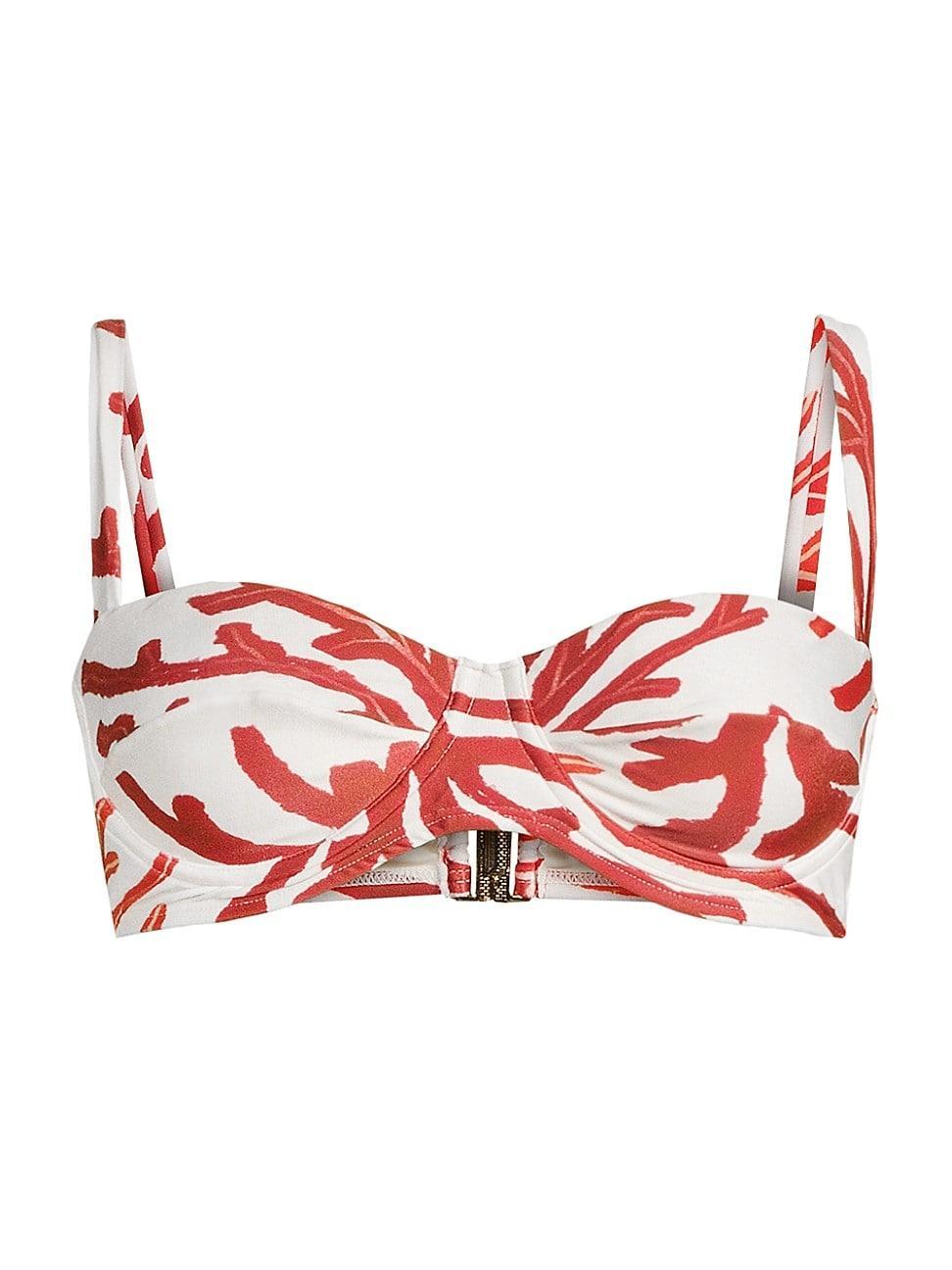 Womens Printed Demi Bikini Top Product Image