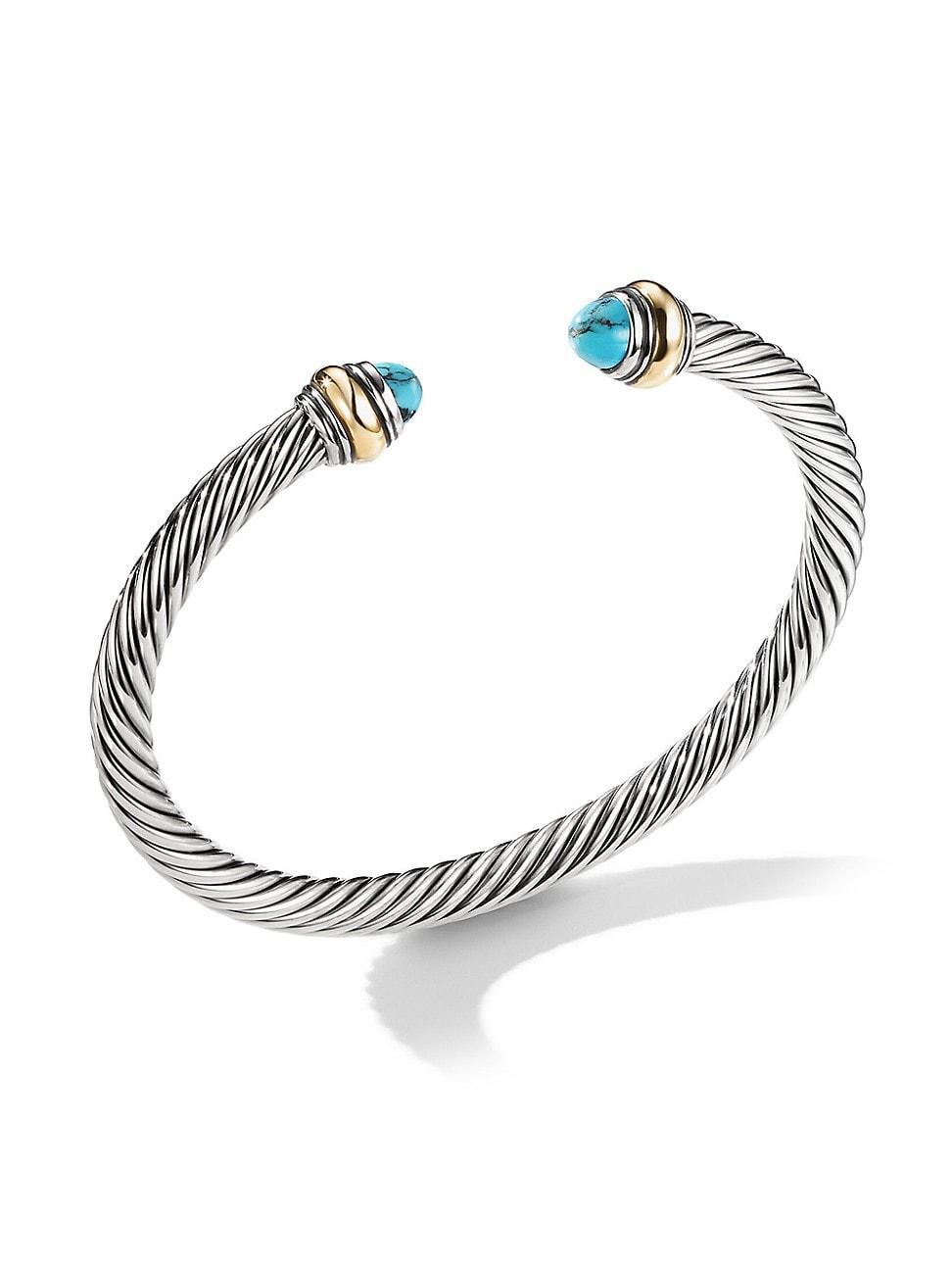 Womens Classic Cable Bracelet in Sterling Silver Product Image