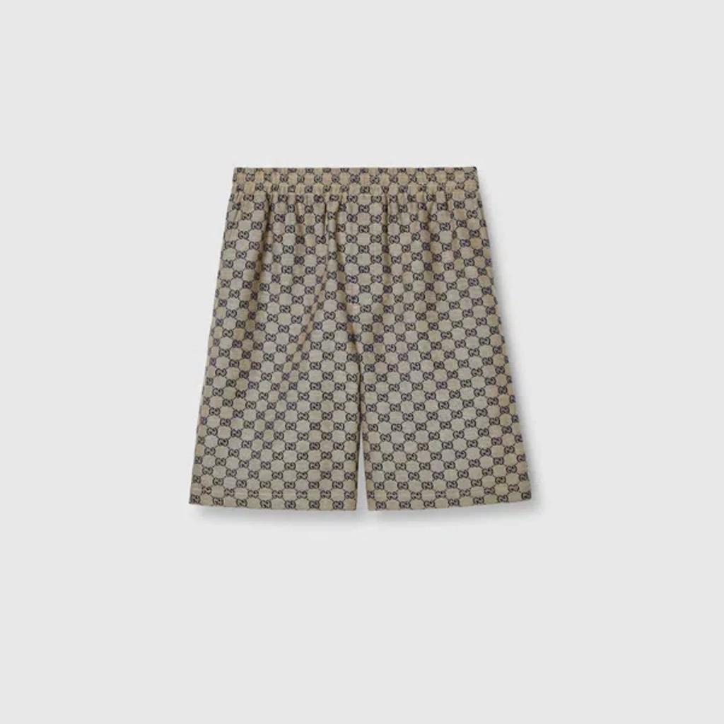 GUCCI Gg Linen Blend Shorts In Cream product image