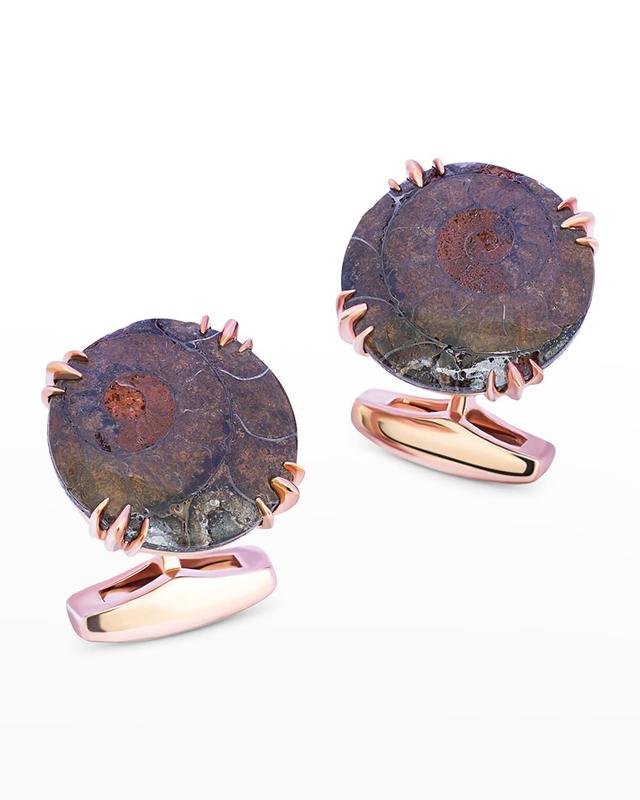 Mens Ammonite Fossil Cufflinks Product Image