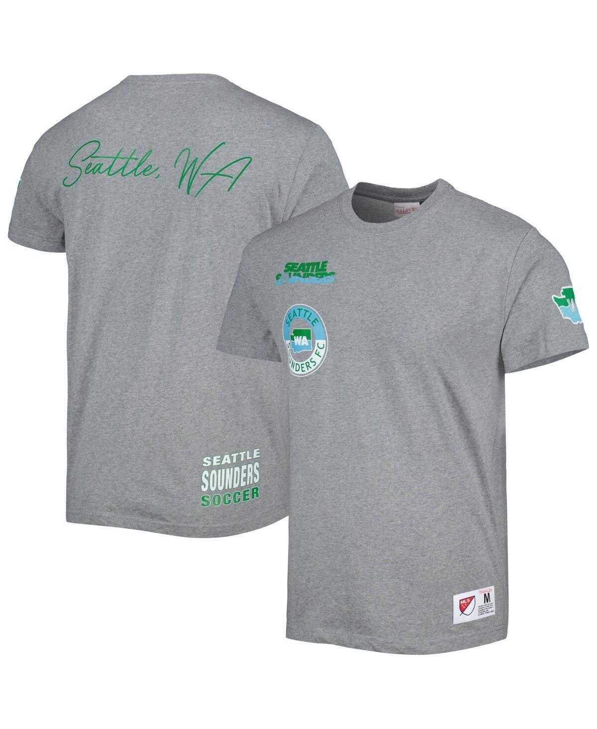 Mens Mitchell & Ness Gray Seattle Sounders FC City Tee Product Image