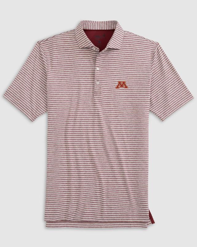 Virginia Tech Clipperr Striped Jersey Performance Polo Male Product Image