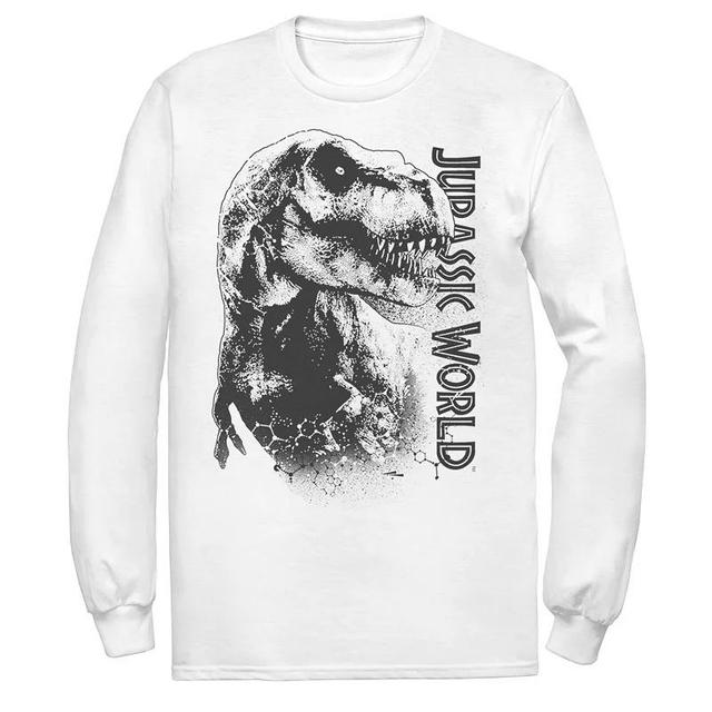 Mens Jurassic World T-Rex Close-Up Portrait Long Sleeve Graphic Tee Product Image