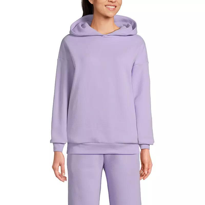 Womens Lands End Modern Fit Hooded Sweatshirt Purple Cloud Product Image