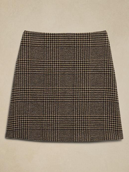 Wool-Blend Houndstooth Mini Skirt Product Image