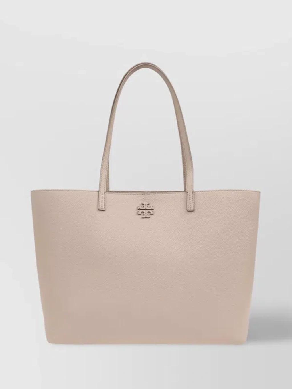 Mcgraw Leather Tote Bag In Blanco Product Image