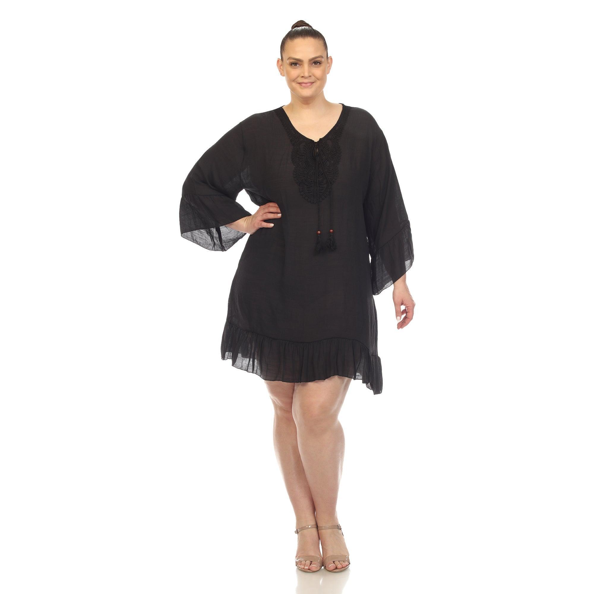 PS Sheer Embroidered Knee Length Cover Up Dress Product Image