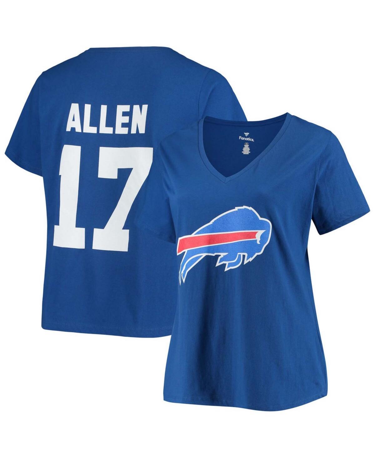 Womens Josh Allen Royal Buffalo Bills Name and Number V-Neck T-shirt Product Image