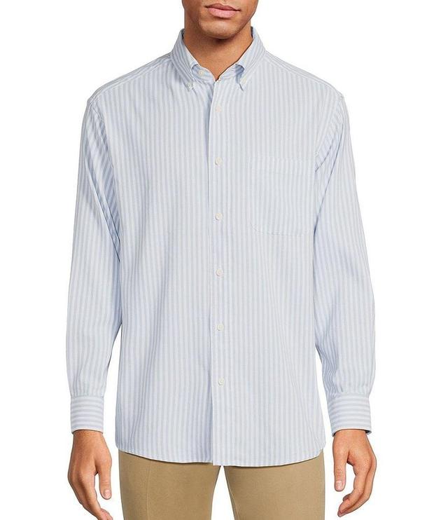 Roundtree & Yorke Performance Long Sleeve Stripe Sport Shirt Product Image