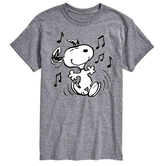 Mens Peanuts Snoopy Dancing Tee Med Grey Product Image