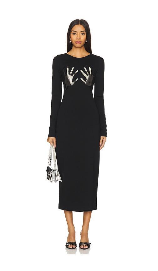 Handprint Long Sleeve Midi Dress product image