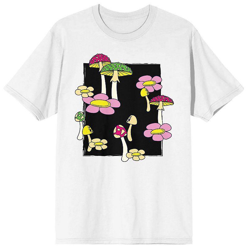 Mens Natural World Mushrooms Tee White Product Image