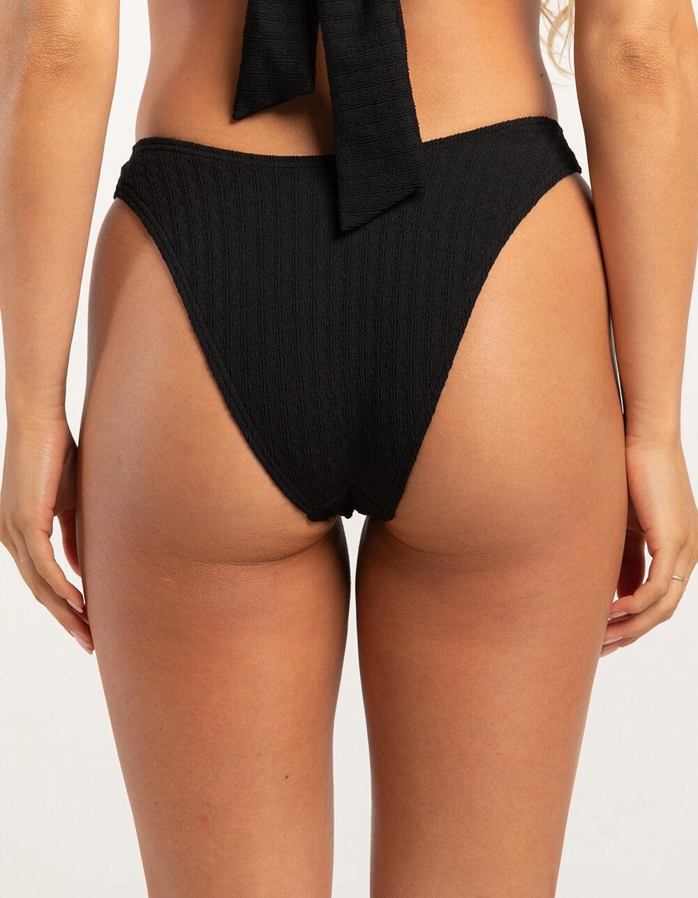 DAMSEL Texture High Leg Bikini Bottoms Product Image