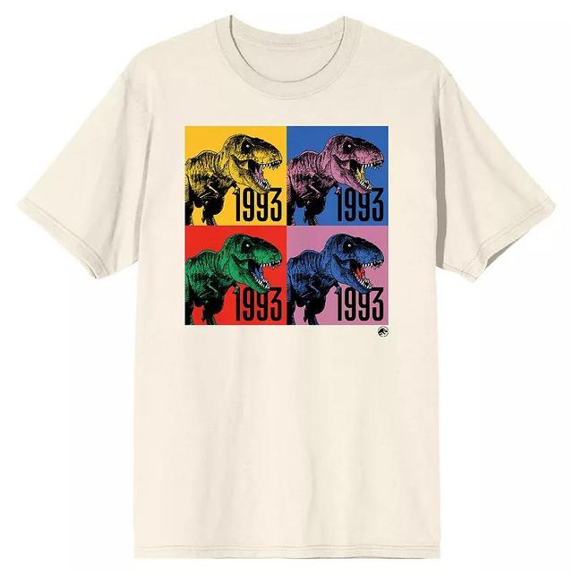 Mens Jurassic Park T-Rex 1993 Graphic Tee Beige Product Image