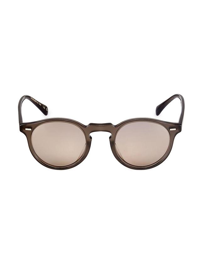 Mens Gregory Peck 50MM Phantos Round Sunglasses Product Image