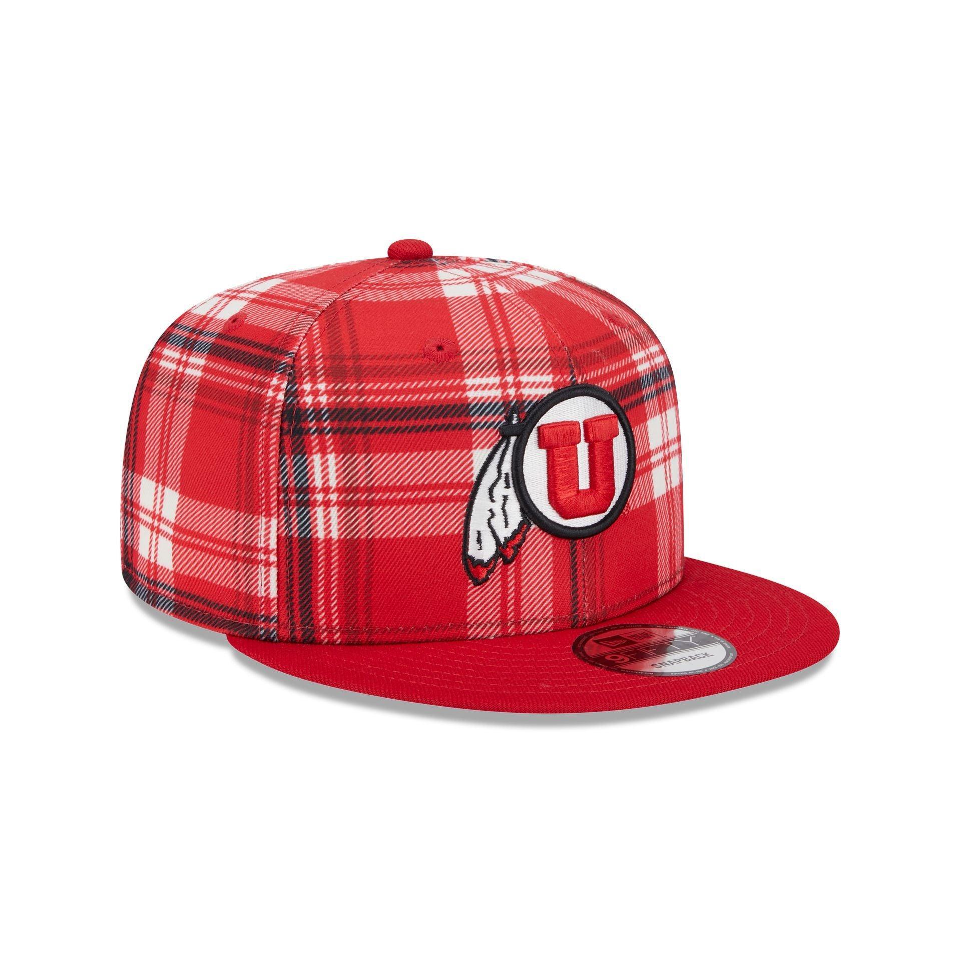 Utah Utes Plaid 9FIFTY Snapback Hat Male Product Image