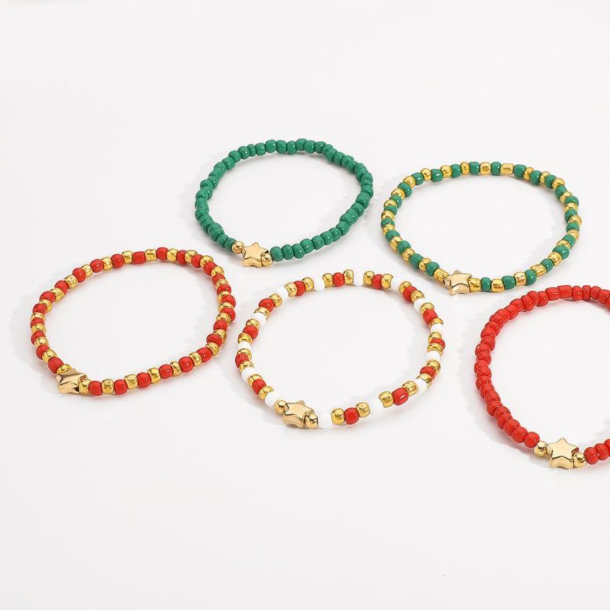 Set of 5: Star Beaded Bracelet Product Image