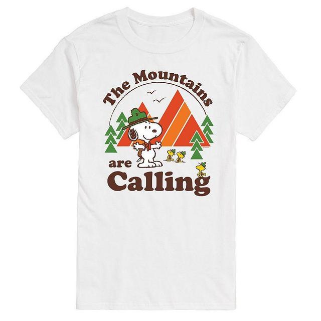 Mens Peanuts Mountains Are Calling Tee Product Image