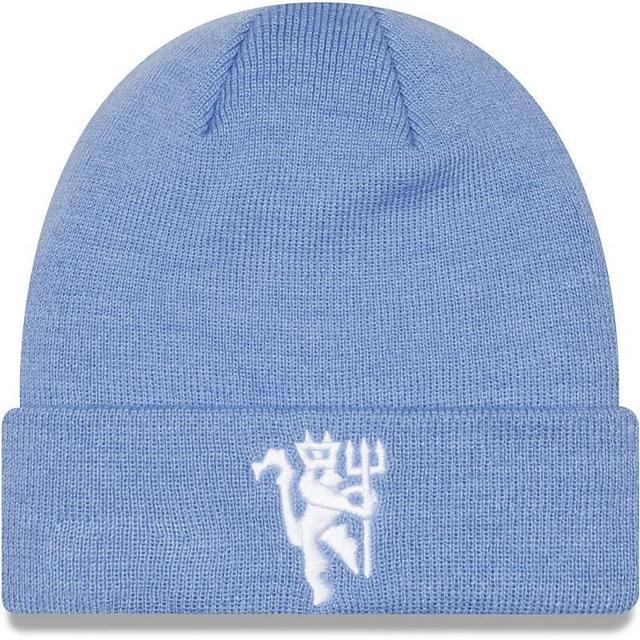 Mens New Era Blue Manchester United Seasonal Cuffed Knit Hat Product Image