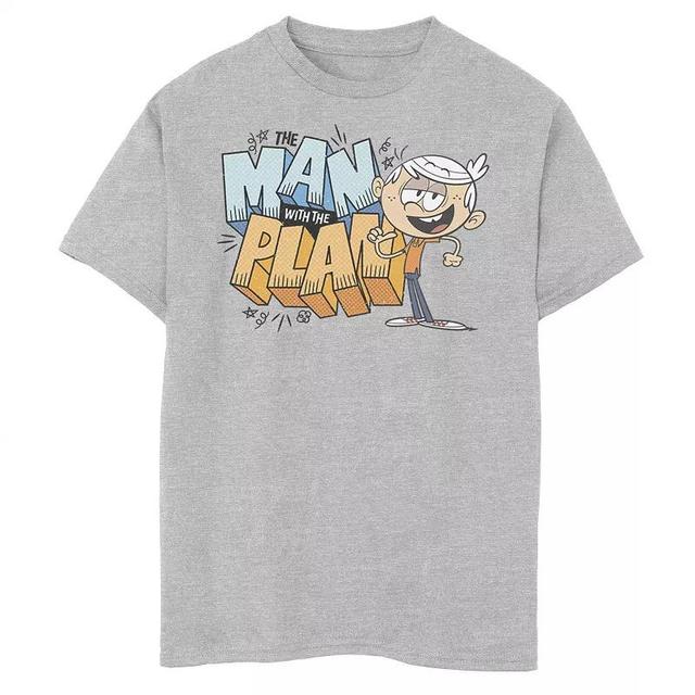 Boys 8-20 Nickelodeon The Loud House Lincoln Loud The Man With The Plan Graphic Tee, Boys Athletic Grey Product Image