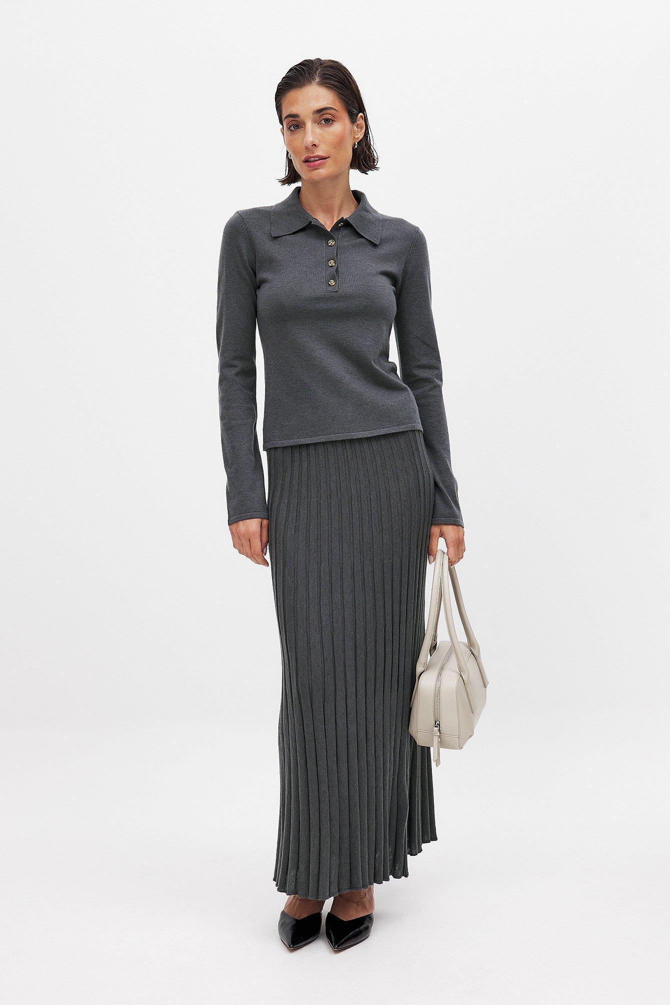 Wool Blend Knitted Midi Skirt product image