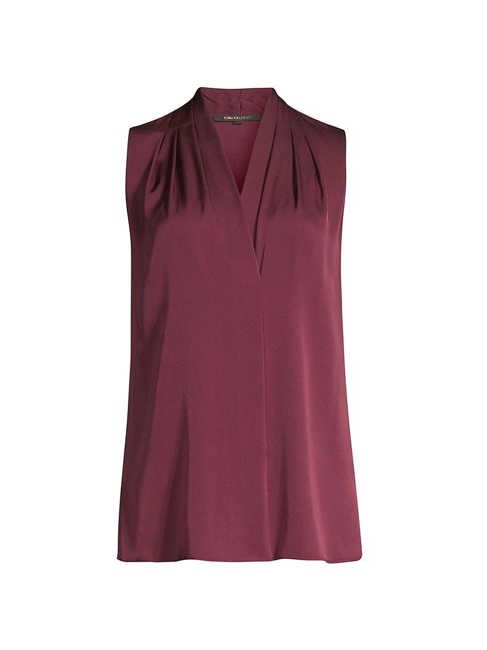 Womens Mila Sleeveless Draped Blouse Product Image