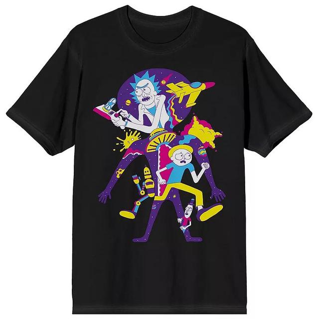 Mens Rick & Morty Retro Color Art Short Sleeve Graphic T-Shirt Product Image