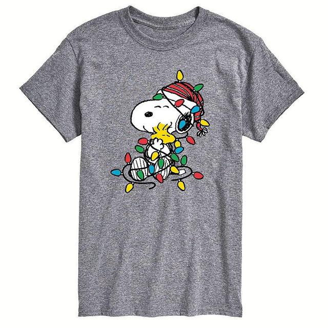 Mens Peanuts Christmas Lights Tee Product Image