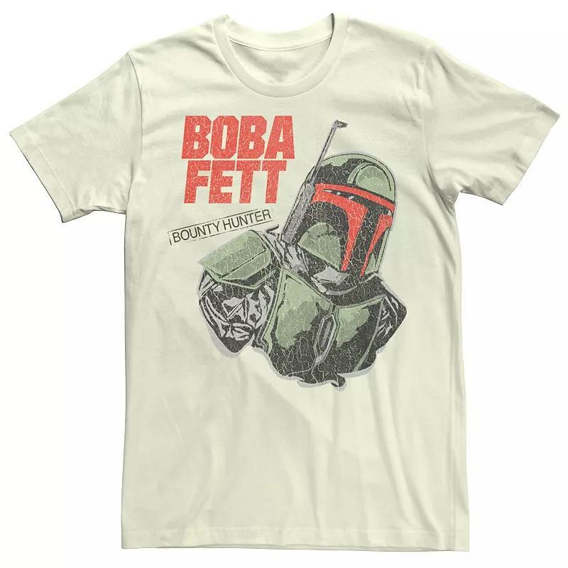 Mens Star Wars Boba Fett Bounty Hunter Cracked Image Graphic Tee Product Image