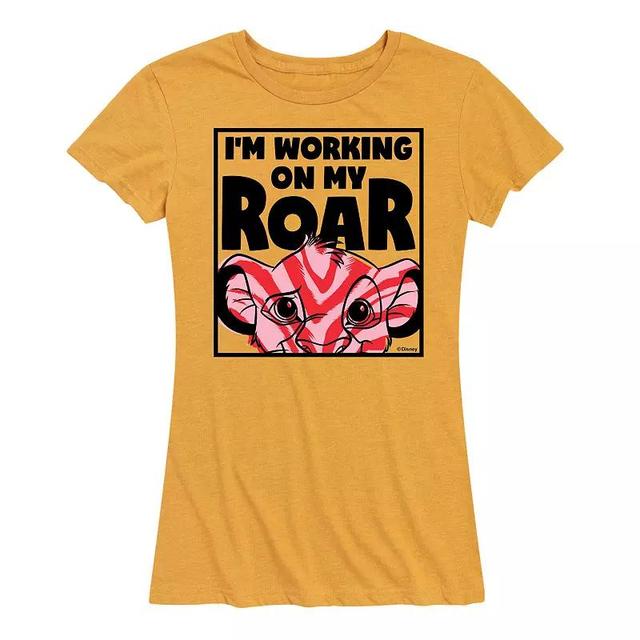 Disneys Lion King Simba Womens Im Working On My Roar Graphic Tee Product Image