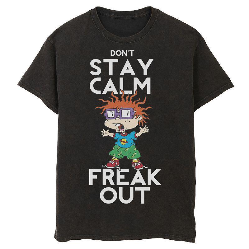 Mens Nickelodeon Rugrats Chuckie Dont Stay Calm Freak Out Graphic Tee Grey Product Image