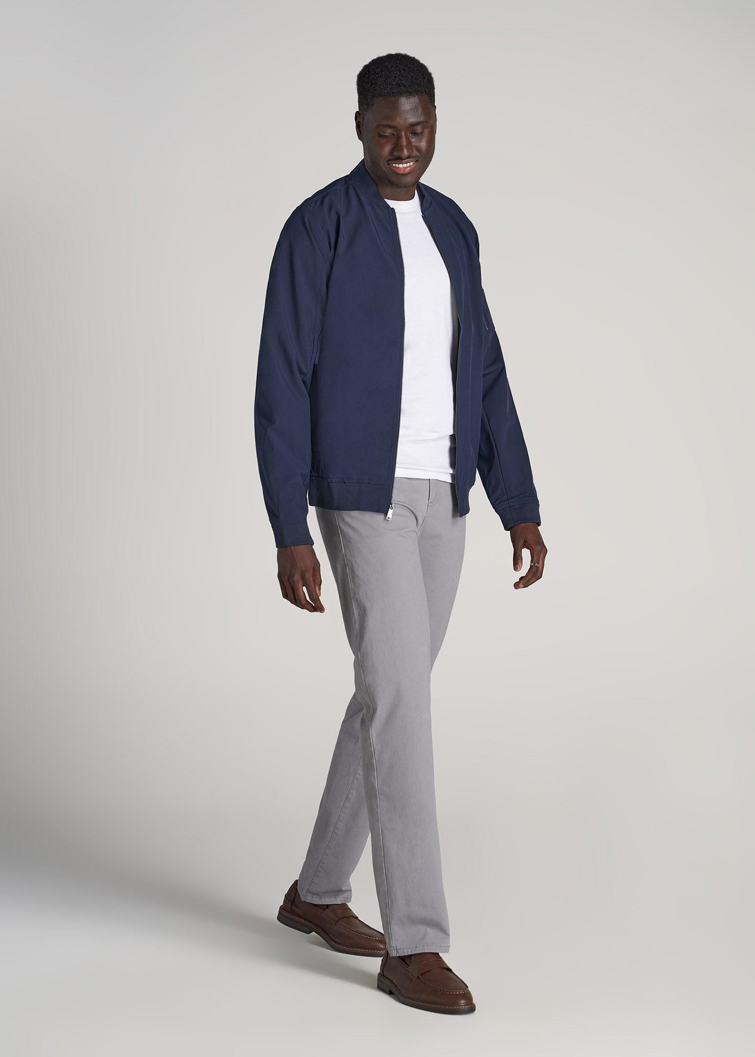 J1 STRAIGHT Leg Chinos in Pebble Grey - Pants for Tall Men Male Product Image