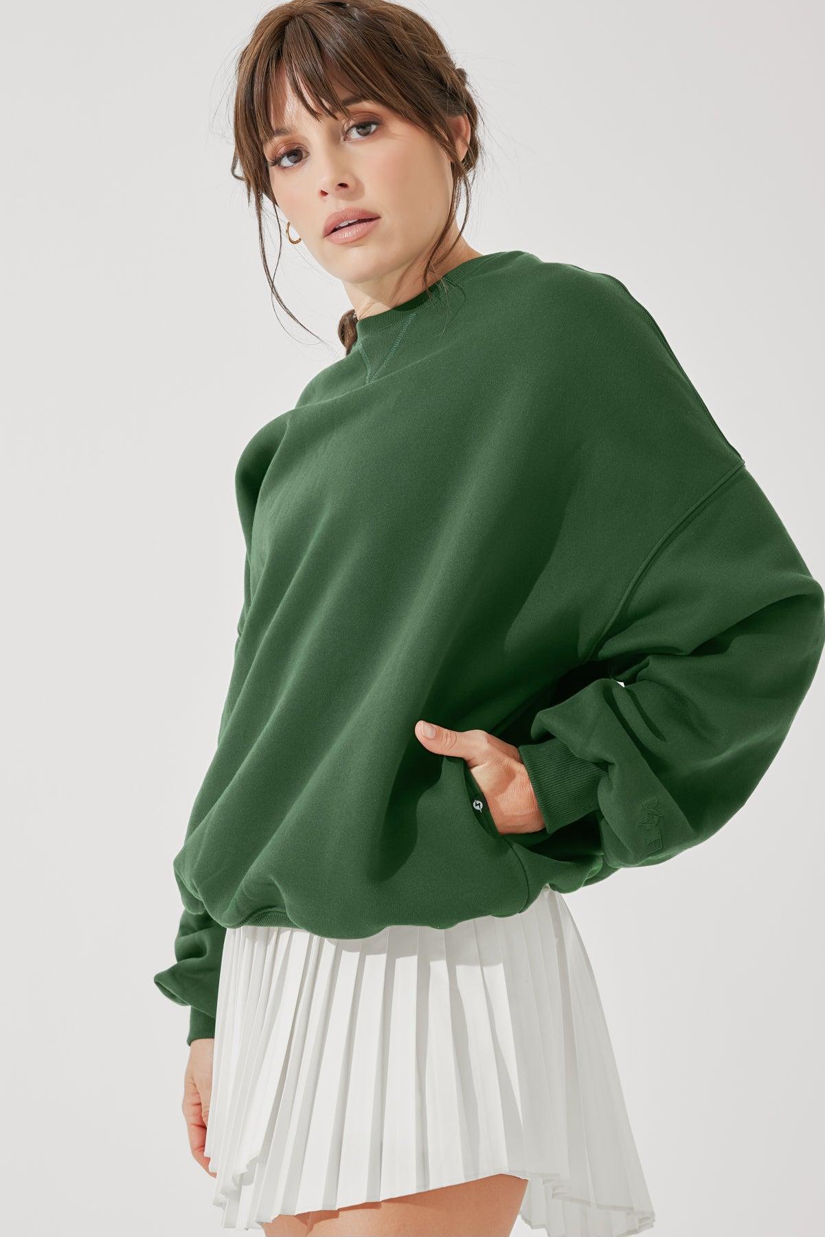 POPFLEX Active Club Cloud Crewneck Sweater - Cream Product Image