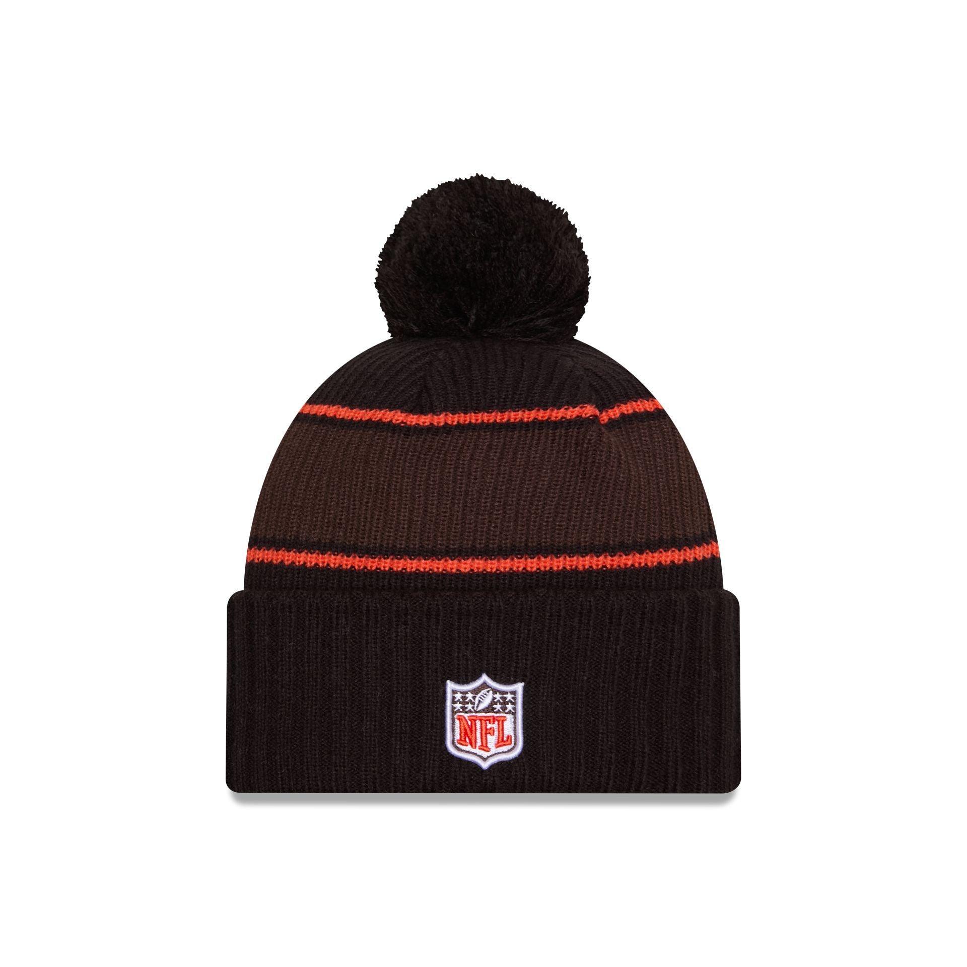 Cleveland Browns 2024 Cold Weather Black Pom Knit Hat Male Product Image