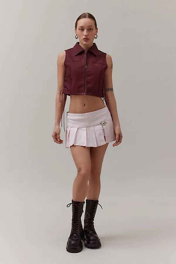 BDG Shaina Belted Linen Micro Mini Skort Womens at Urban Outfitters Product Image